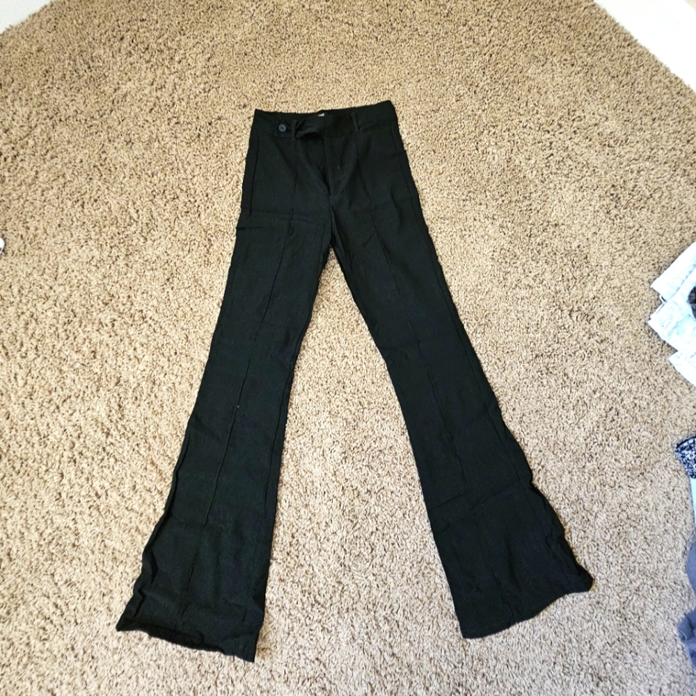 Elegant Black Flare Women's Pants